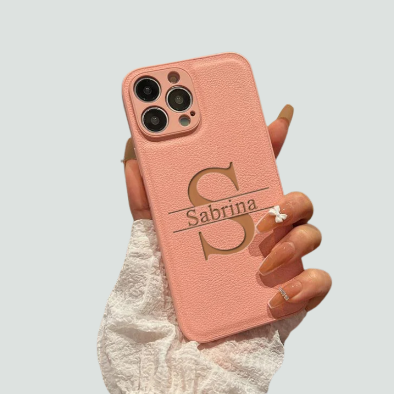 Personalised Laser Engraving iPhone Leather Case
