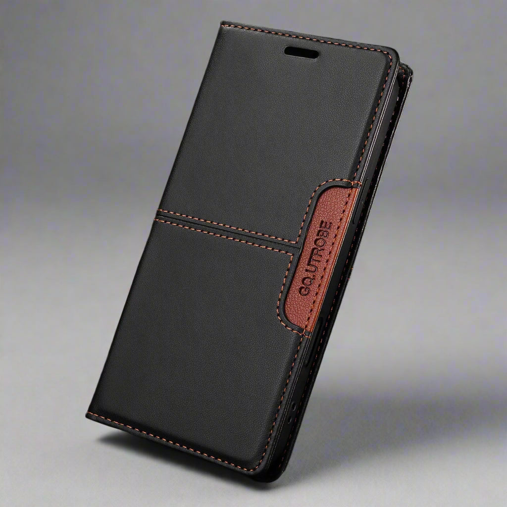 RFID Samsung Galaxy Wallet Case | Magnetic Flip Leather Cardholder Cover - Styleeo