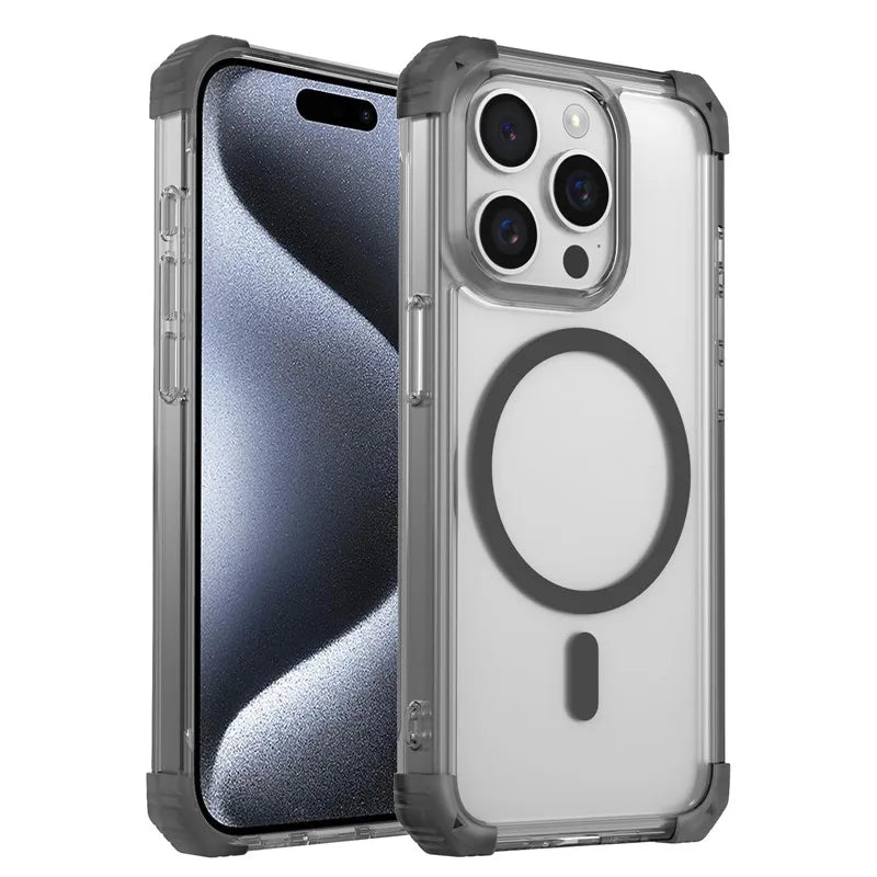 MagSafe iPhone Clear Case | Shockproof Bumper Corner Protective Cover - Styleeo