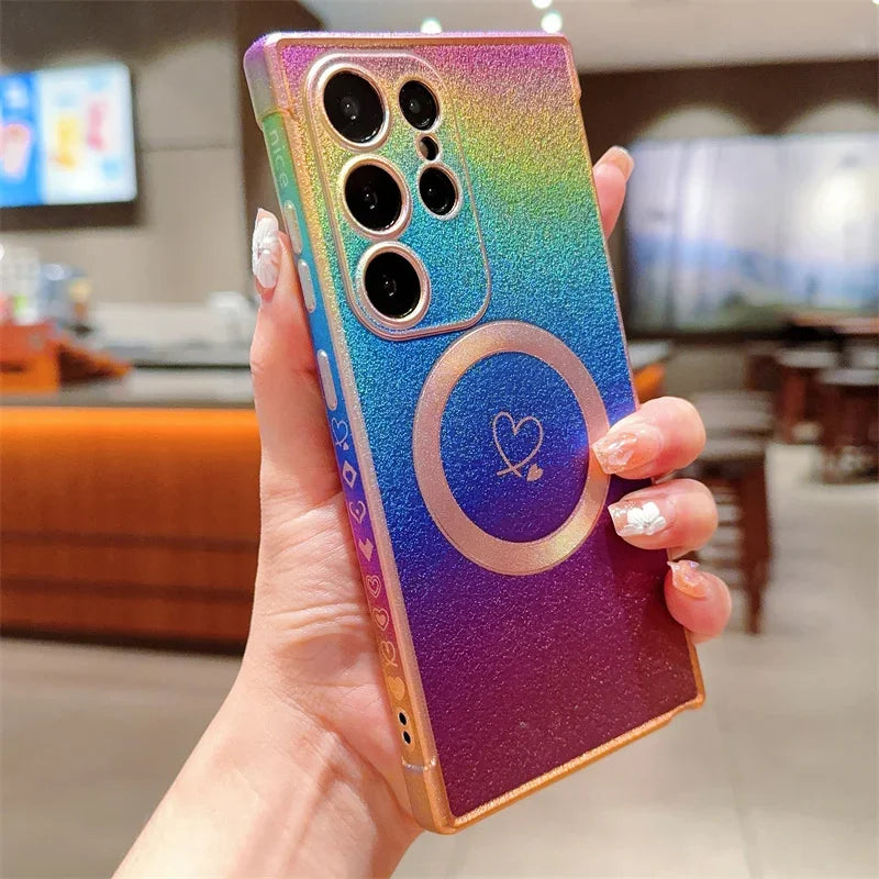 Magnetic Plating Samsung Wireless Charging Case