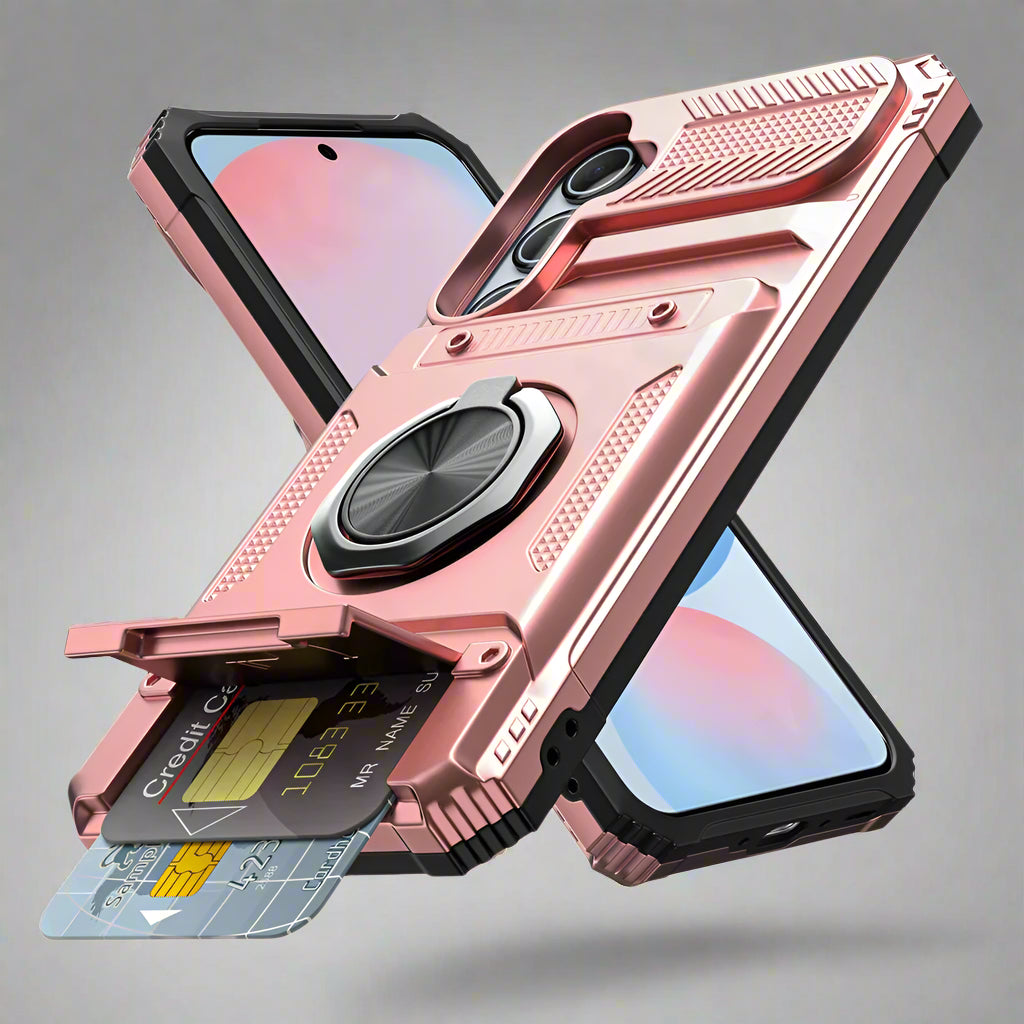 Shockproof Samsung Cardholder Case With Magnetic Ring Holder - Styleeo