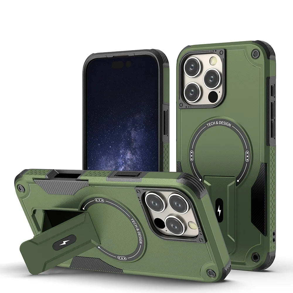 Shockproof iPhone MagSafe Case With Kickstand - Styleeo