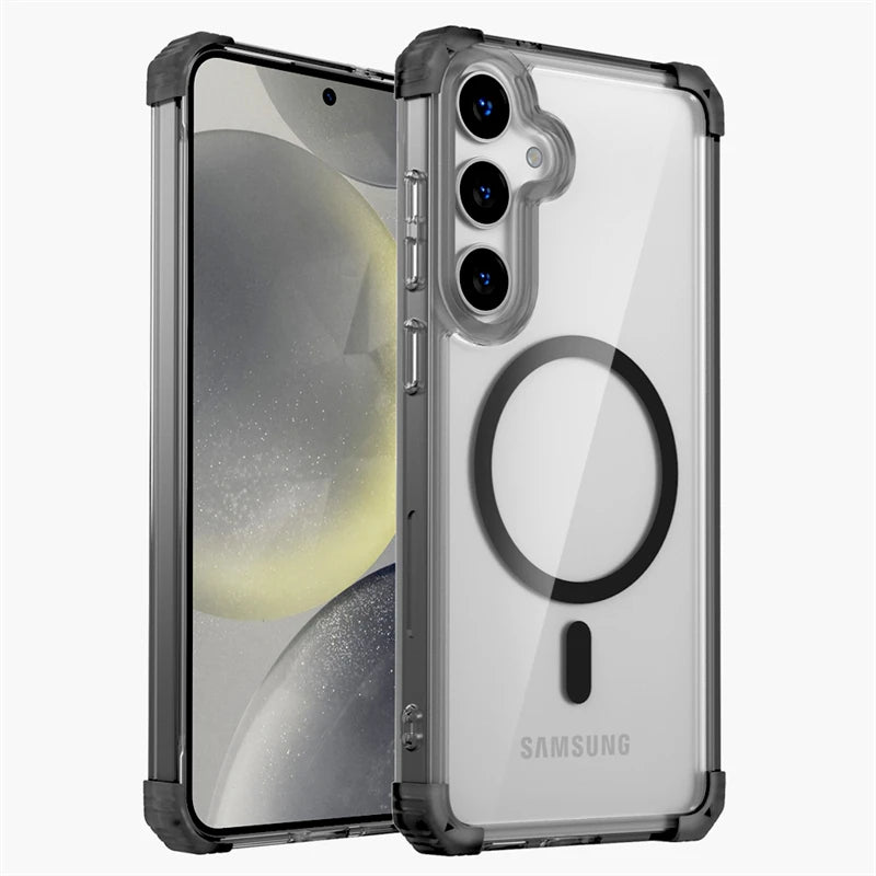 Shockproof Samsung Galaxy Wireless Charging Clear Case