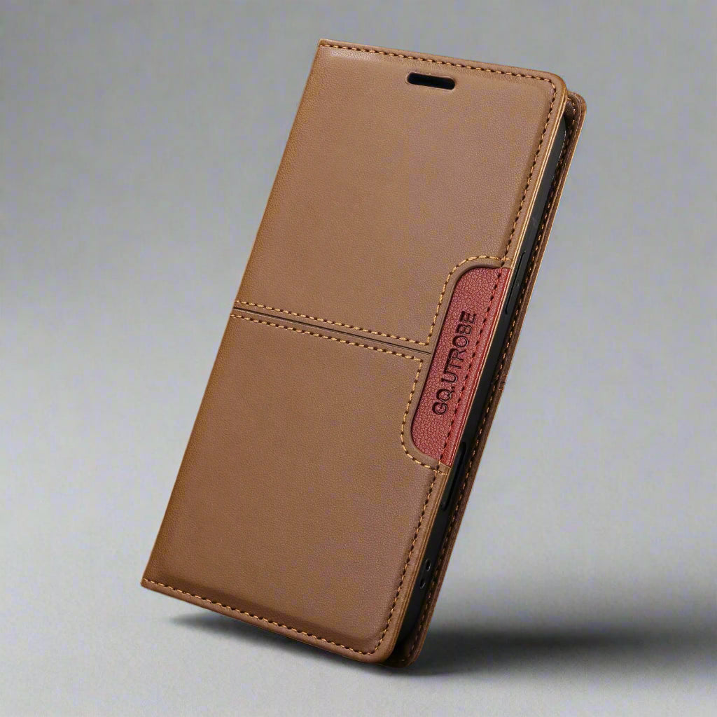RFID Leather Samsung Magnetic Flip Wallet Case