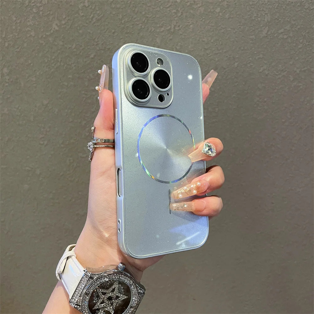 Magsafe iPhone Case | Luxry Glitter Aurora Glossy Cover