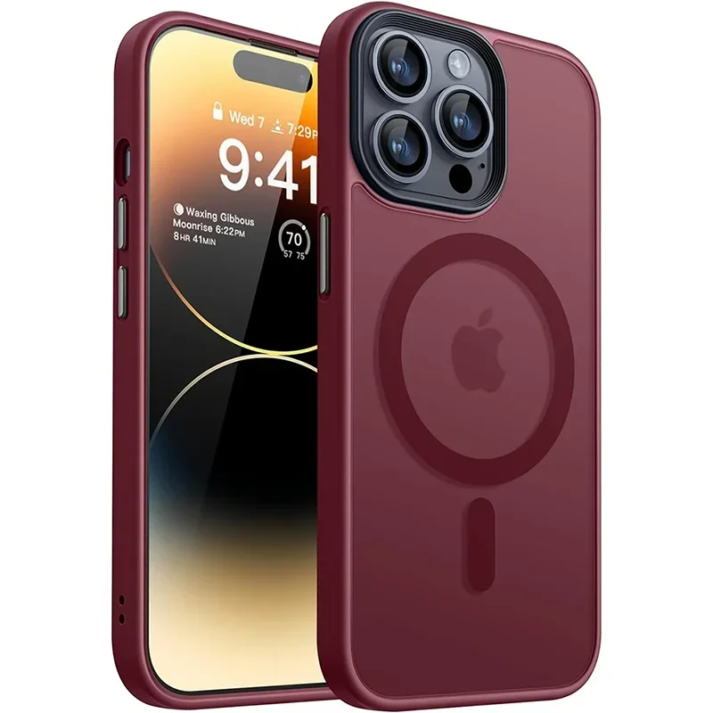 MagSafe iPhone Case | Matte Magnetic Armor Hybrid Shockproof Cover