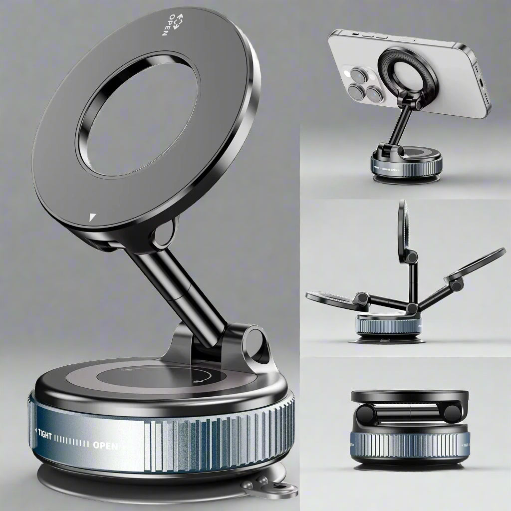 360° MagSafe Car Phone Mount With Vacuum Suction Cup - Styleeo