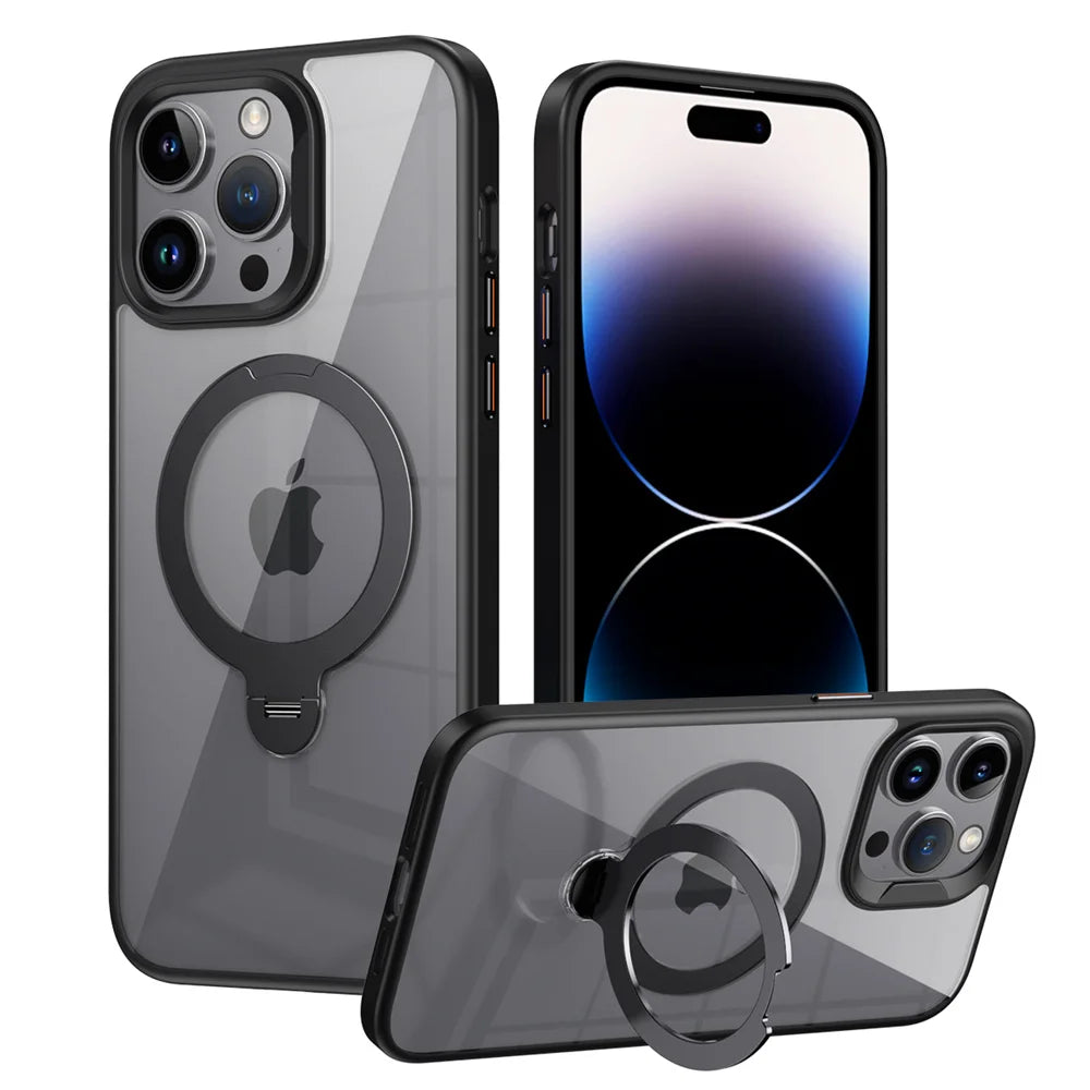 Shockproof iPhone Ring Holder Clear Case - Styleeo