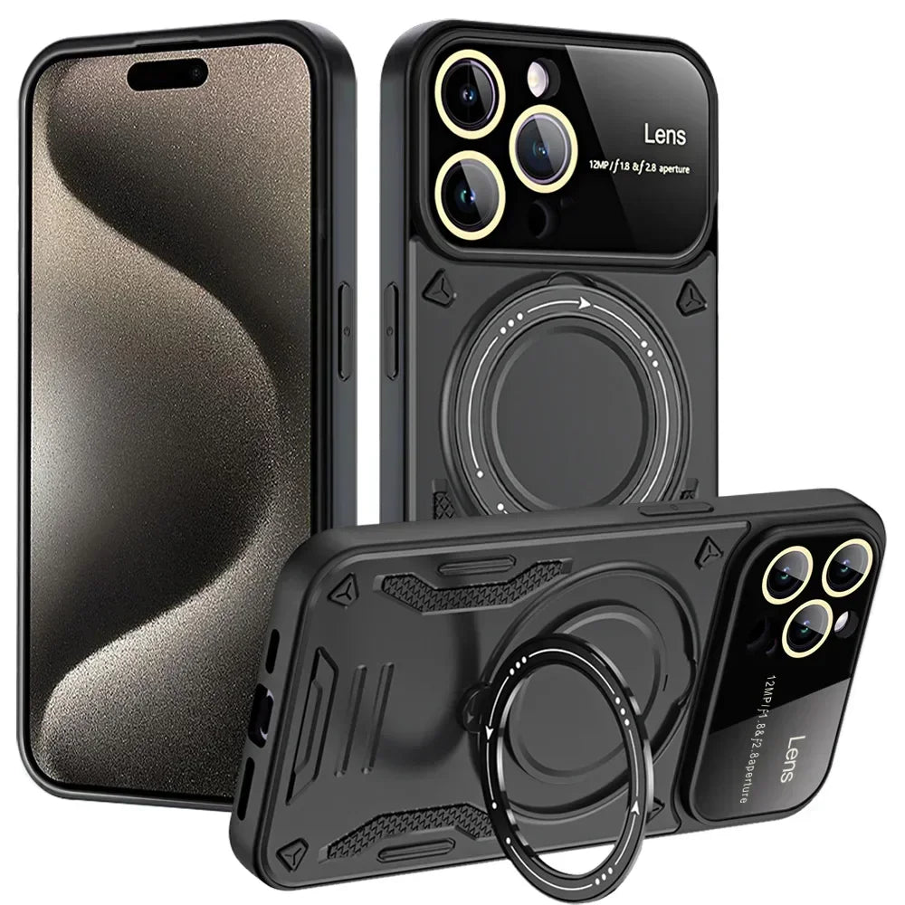 Shockproof iPhone 16/15 Magnetic Ring Holder MagSafe Case - Styleeo