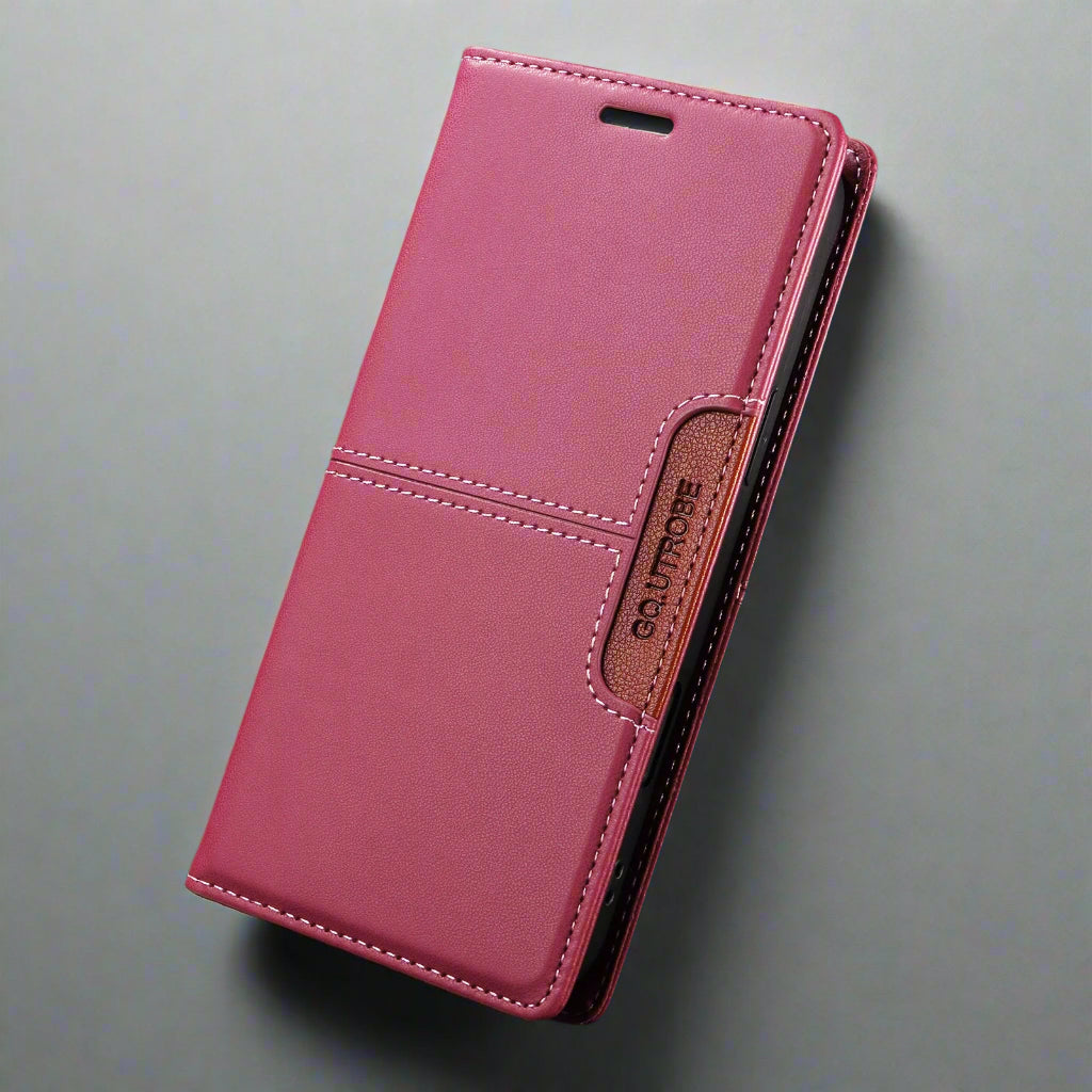 RFID Leather Samsung Magnetic Flip Wallet Case