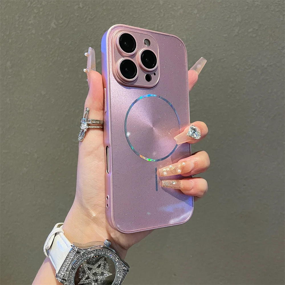 Magsafe iPhone Case | Luxry Glitter Aurora Glossy Cover