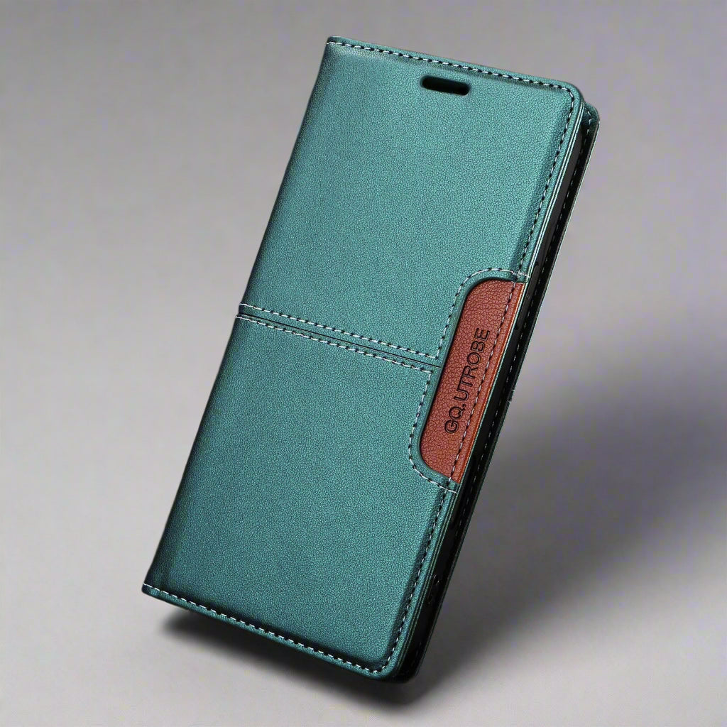 RFID Leather Samsung Magnetic Flip Wallet Case