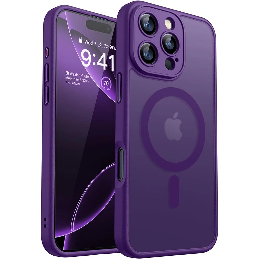 iPhone 16/15 MagSafe Case | Shockproof Matte Transparent Cover - Styleeo