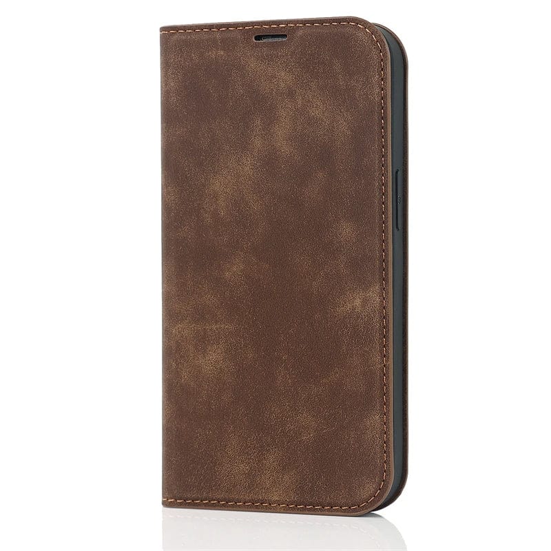 RFID Leather Flip Cover Magnetic iPhone MagSafe Wallet Case