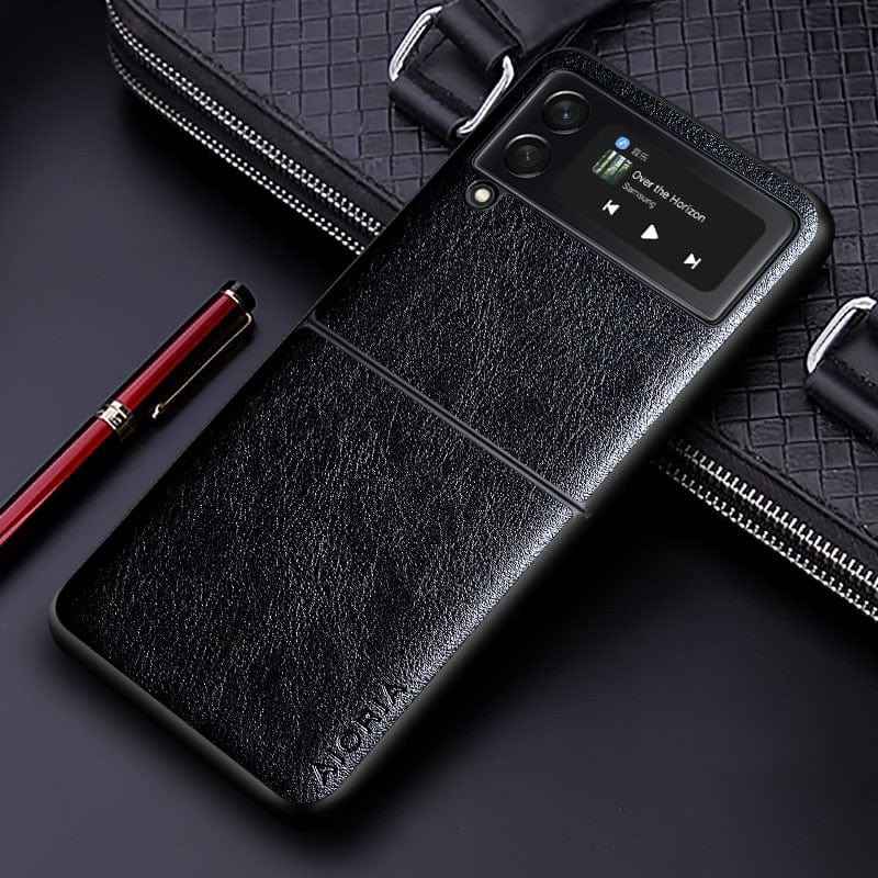 Samsung Z Flip Shockproof Leather Protective Case