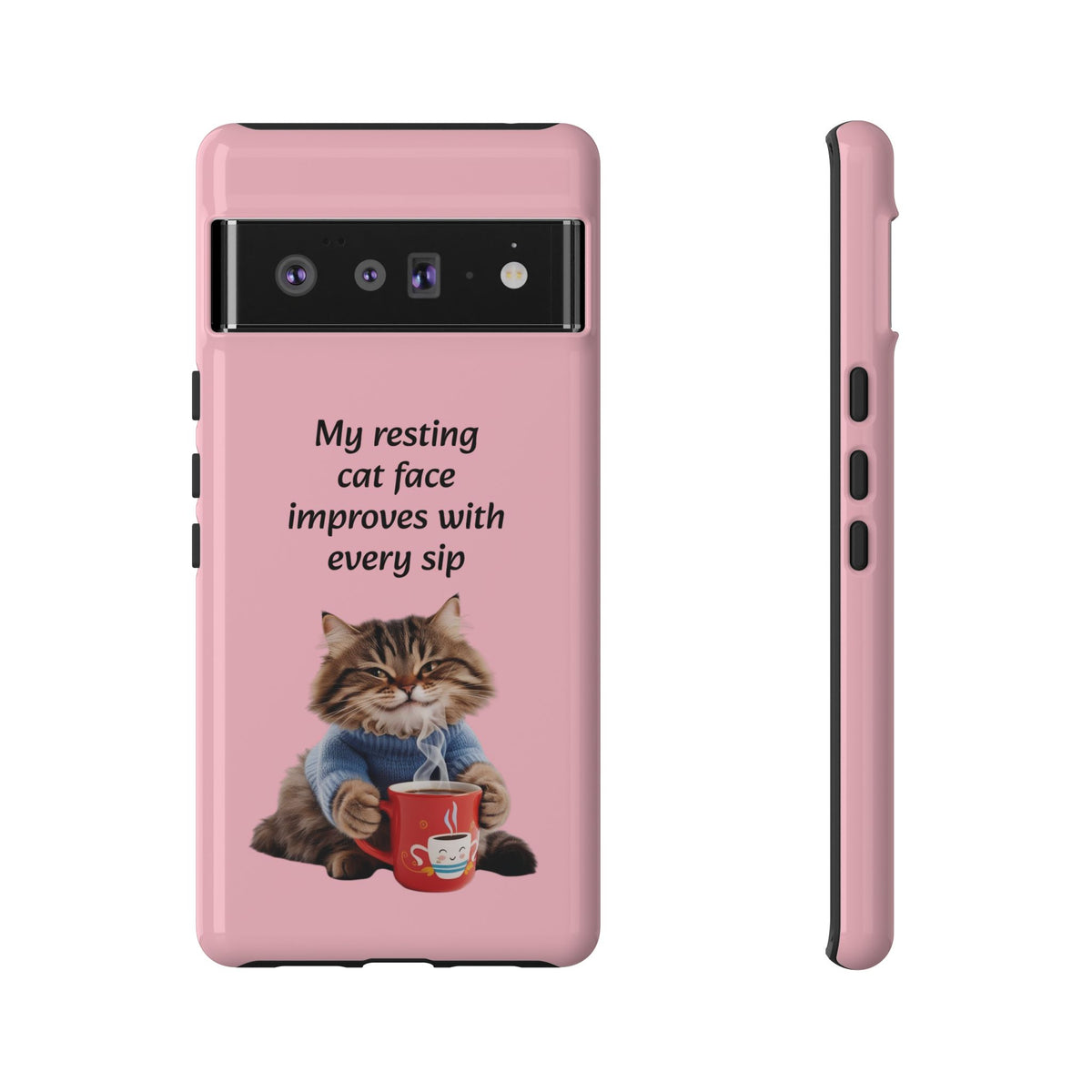 Custom Cat Print Google Pixel Dual Layer Protective Case