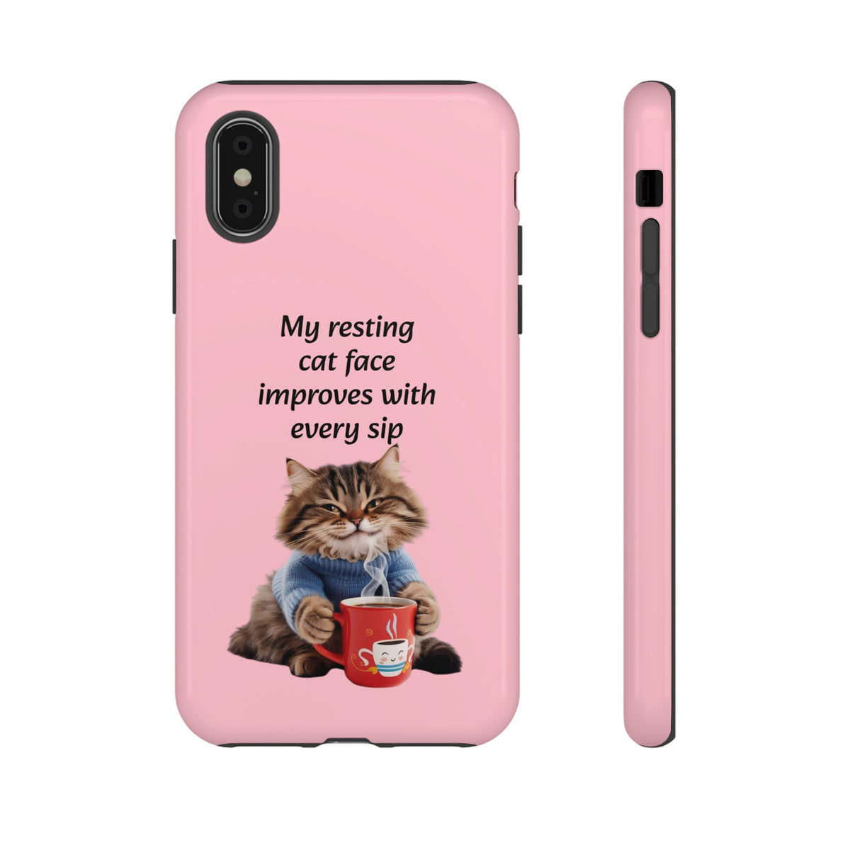 Custom Cat Print iPhone Dual Layer Protective Case