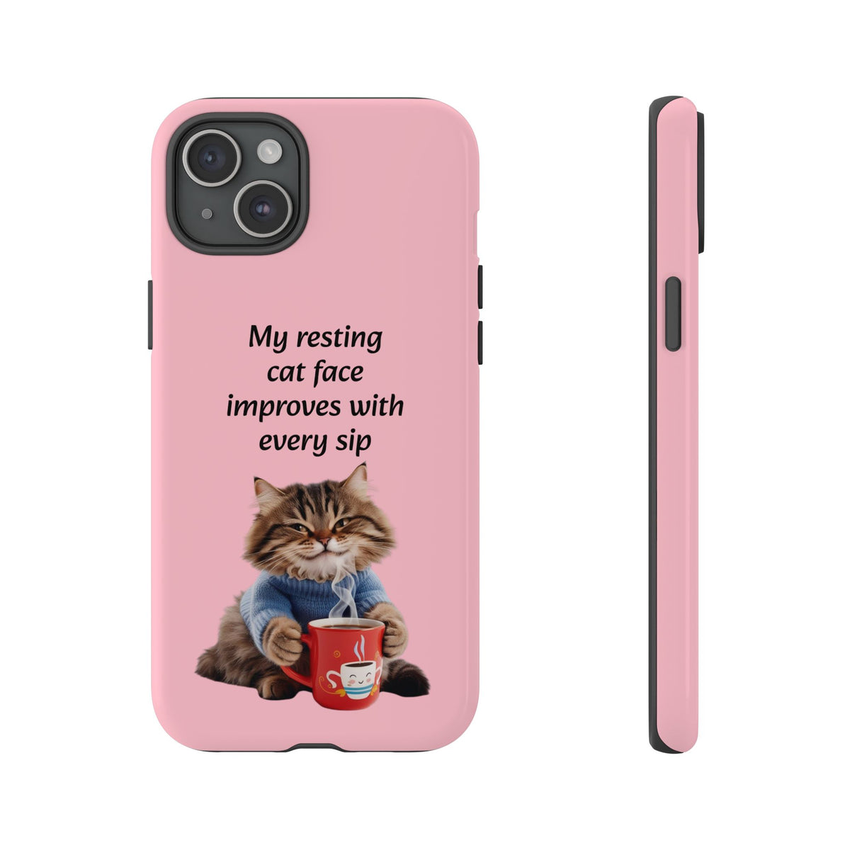 Custom Cat Print iPhone Dual Layer Protective Case