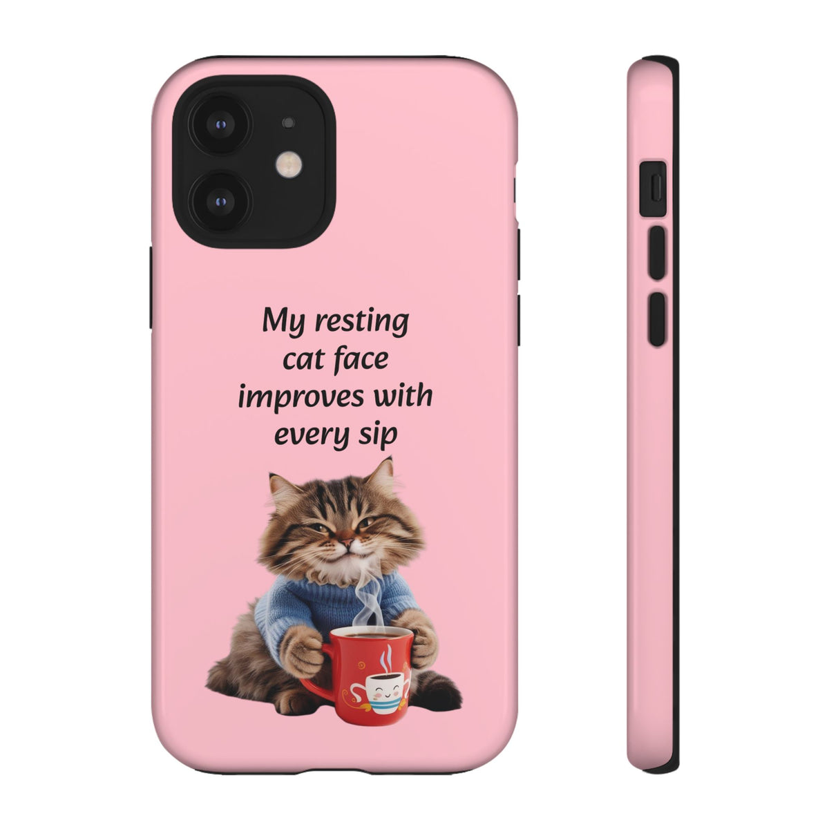 Custom Cat Print iPhone Dual Layer Protective Case