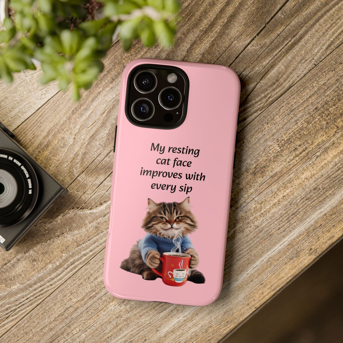 Custom Cat Print iPhone Dual Layer Protective Case