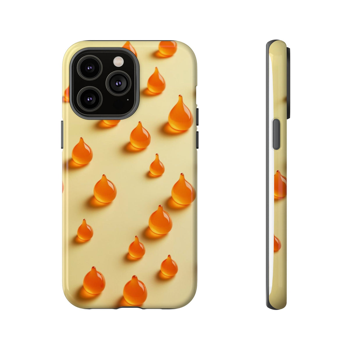 Custom Printed Orange Drops iPhone Case