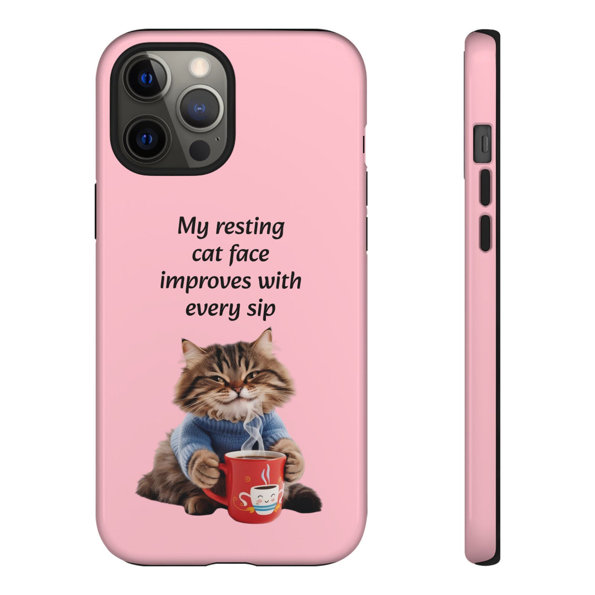 Custom Cat Print iPhone Dual Layer Protective Case