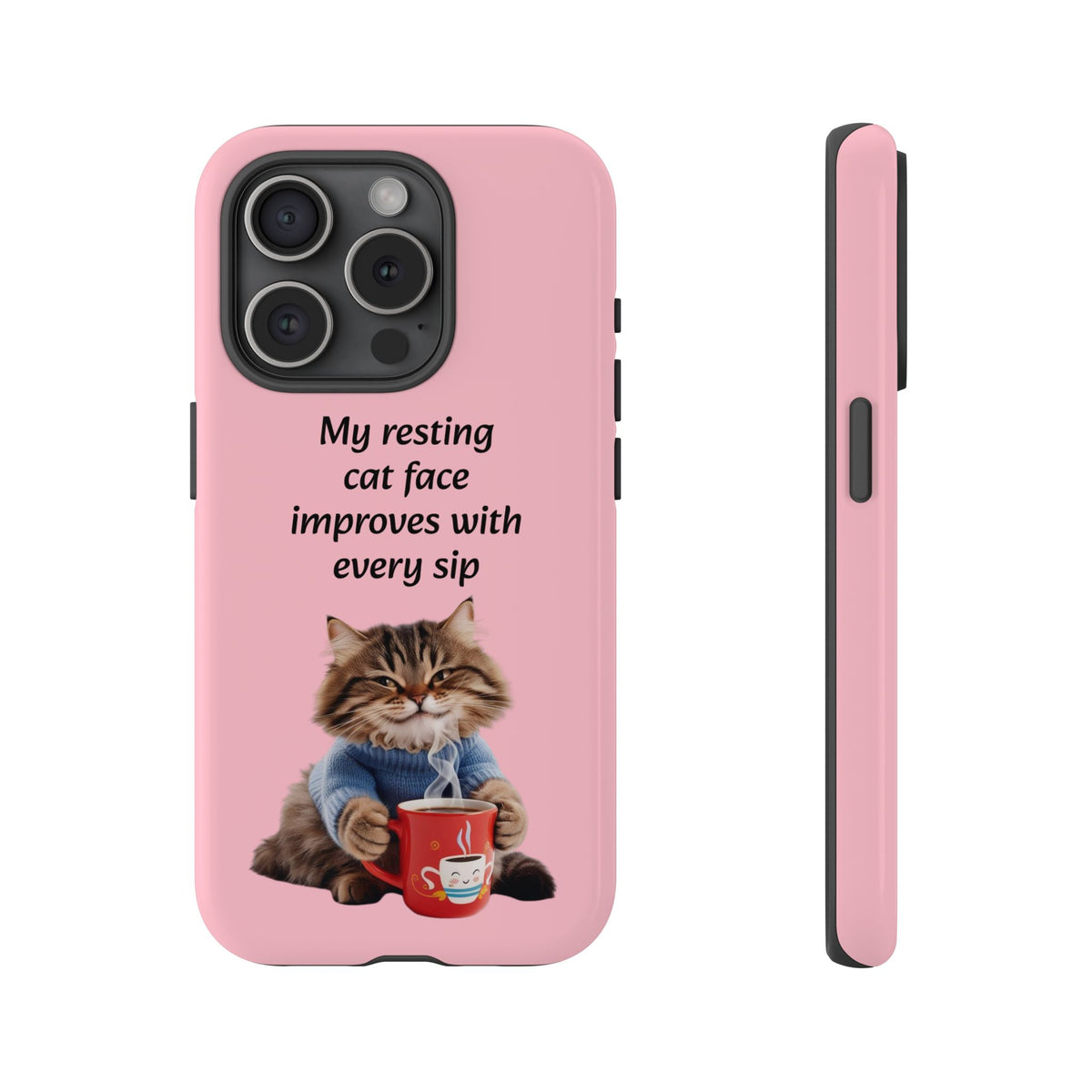 Custom Cat Print iPhone Dual Layer Protective Case