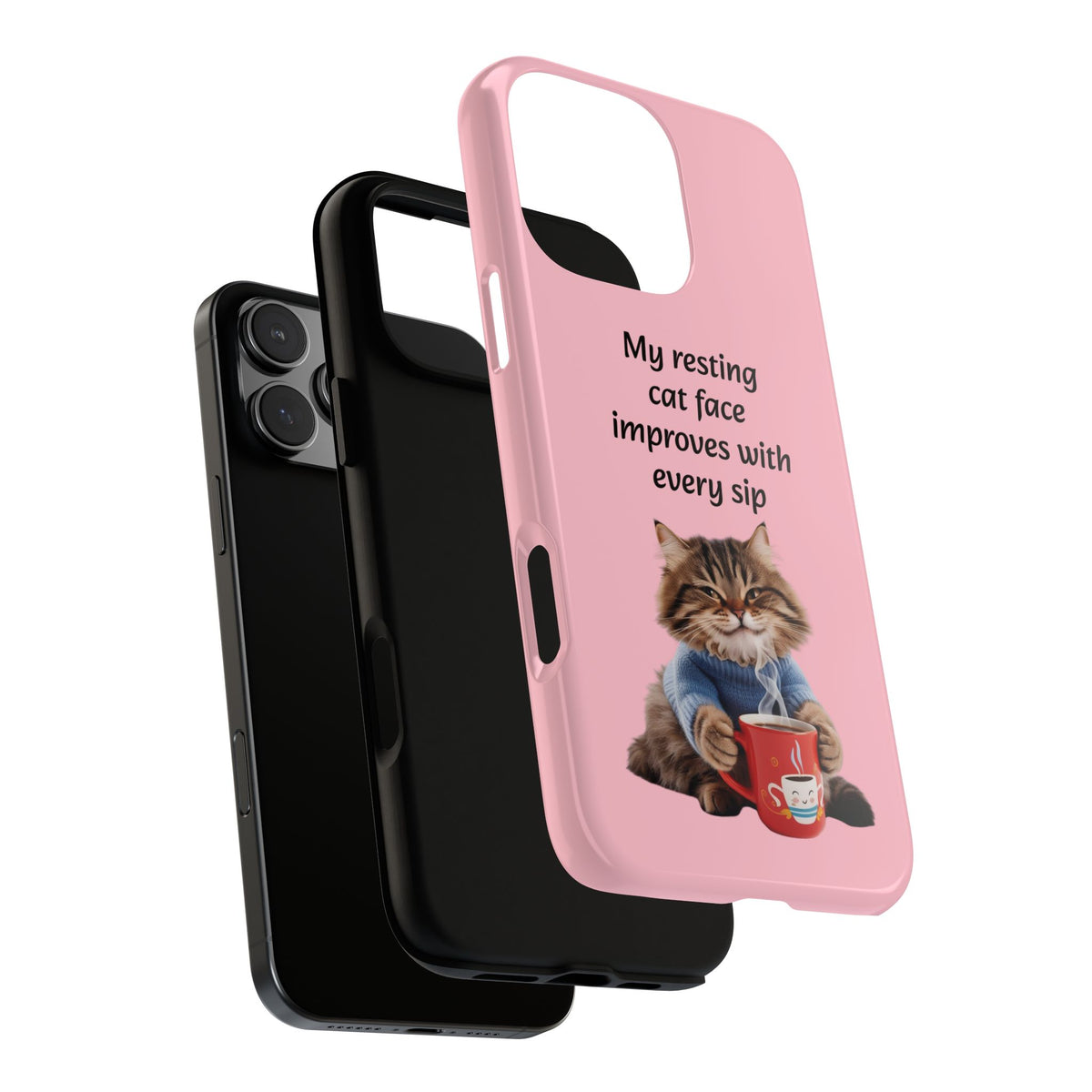 Custom Cat Print iPhone Dual Layer Protective Case