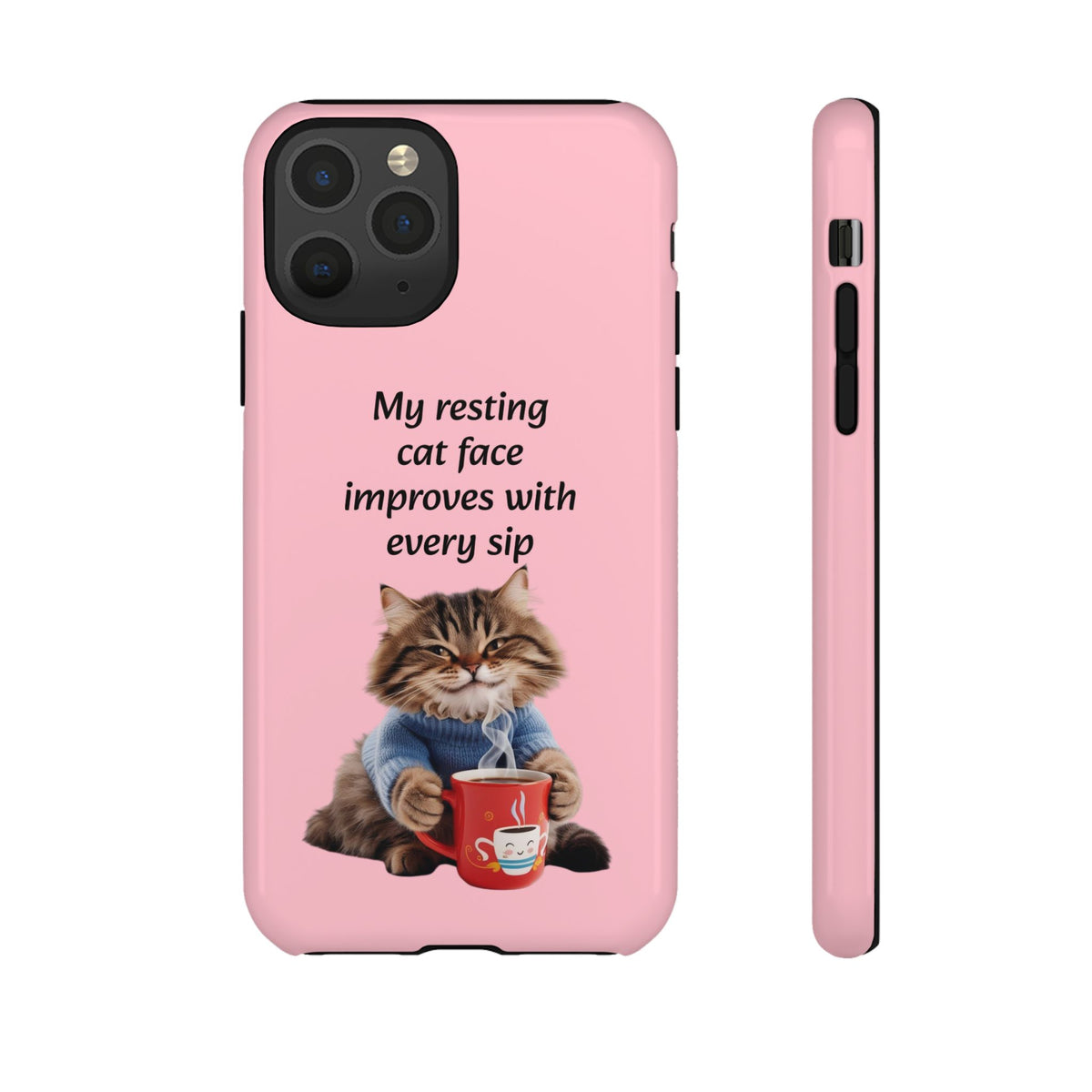 Custom Cat Print iPhone Dual Layer Protective Case