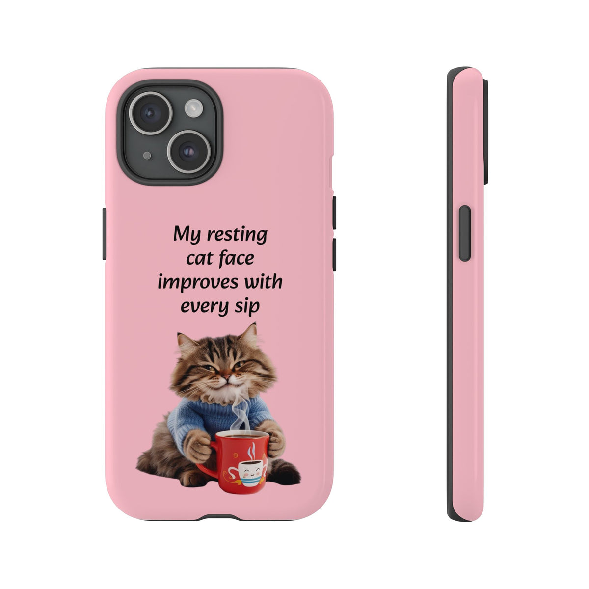 Custom Cat Print iPhone Dual Layer Protective Case