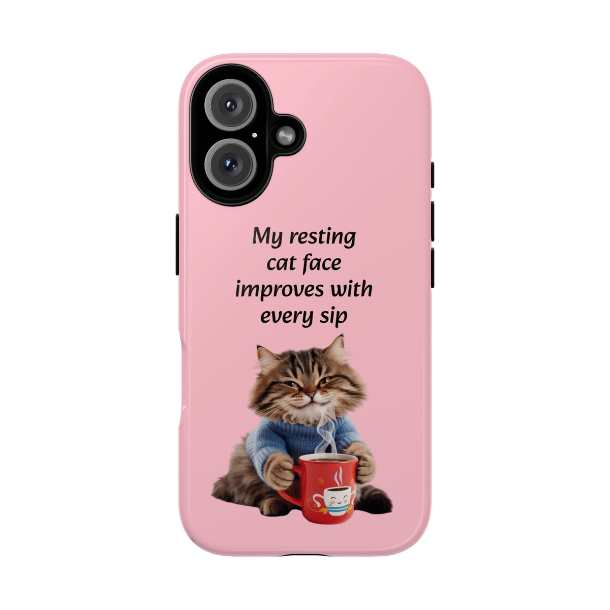 Custom Cat Print iPhone Dual Layer Protective Case