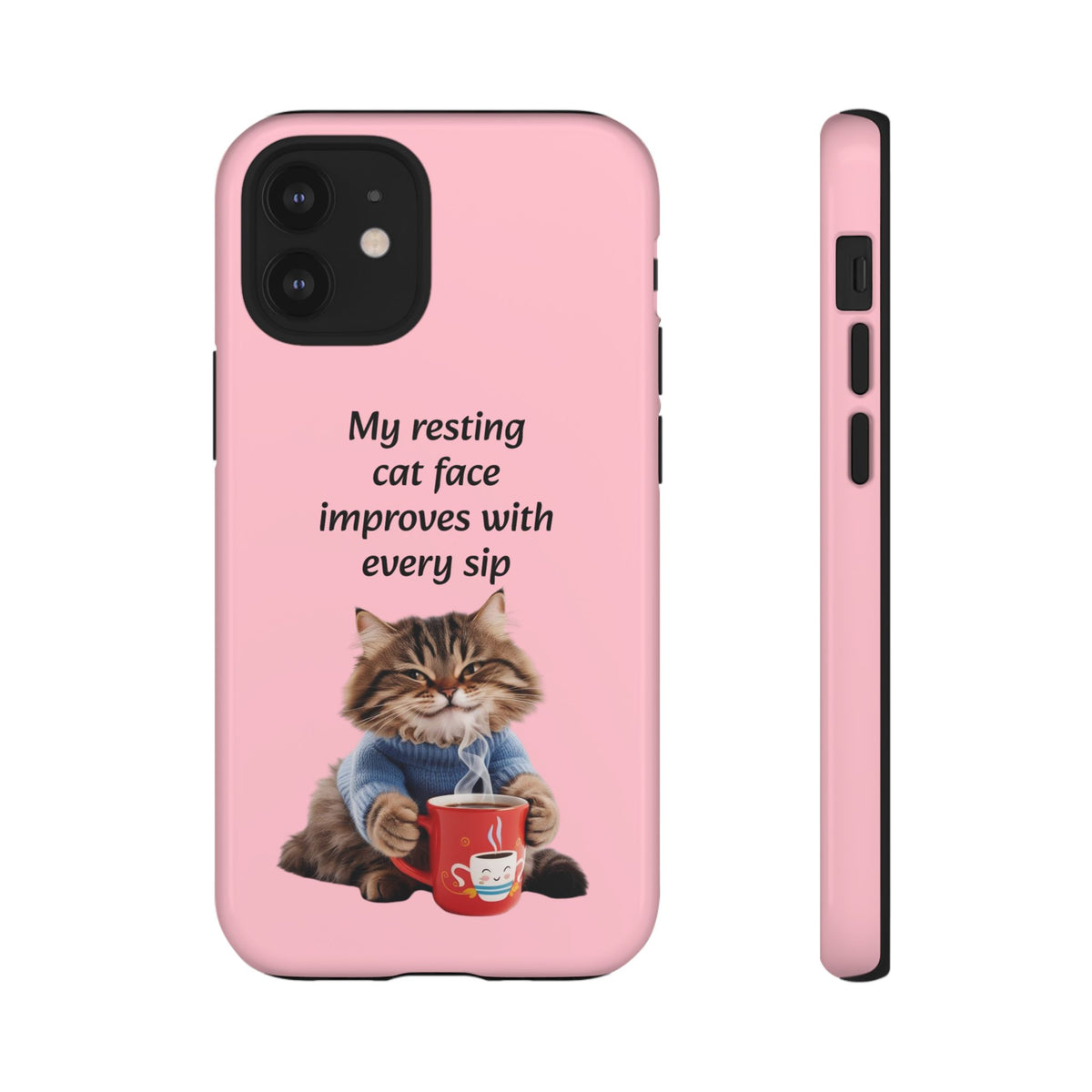 Custom Cat Print iPhone Dual Layer Protective Case