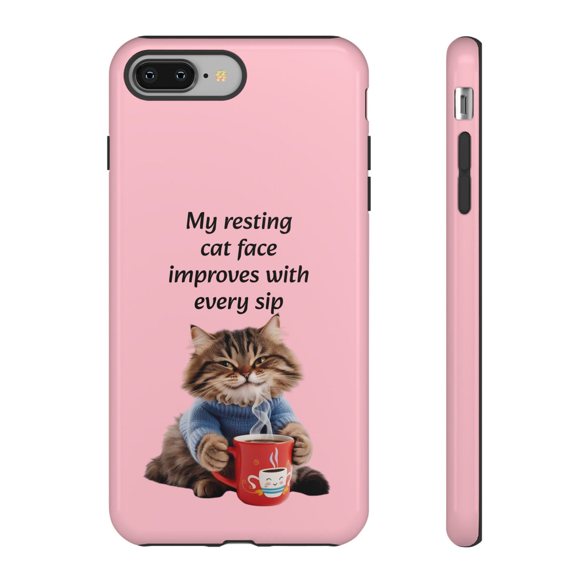 Custom Cat Print iPhone Dual Layer Protective Case