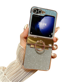 Gradient Glitter Diamond Samsung Z Flip Ring Holder Case