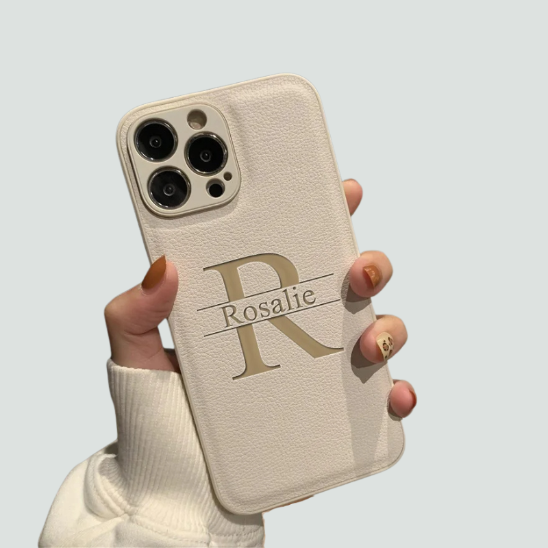 Laser Engraving Personalised iPhone Leather Case - Styleeo