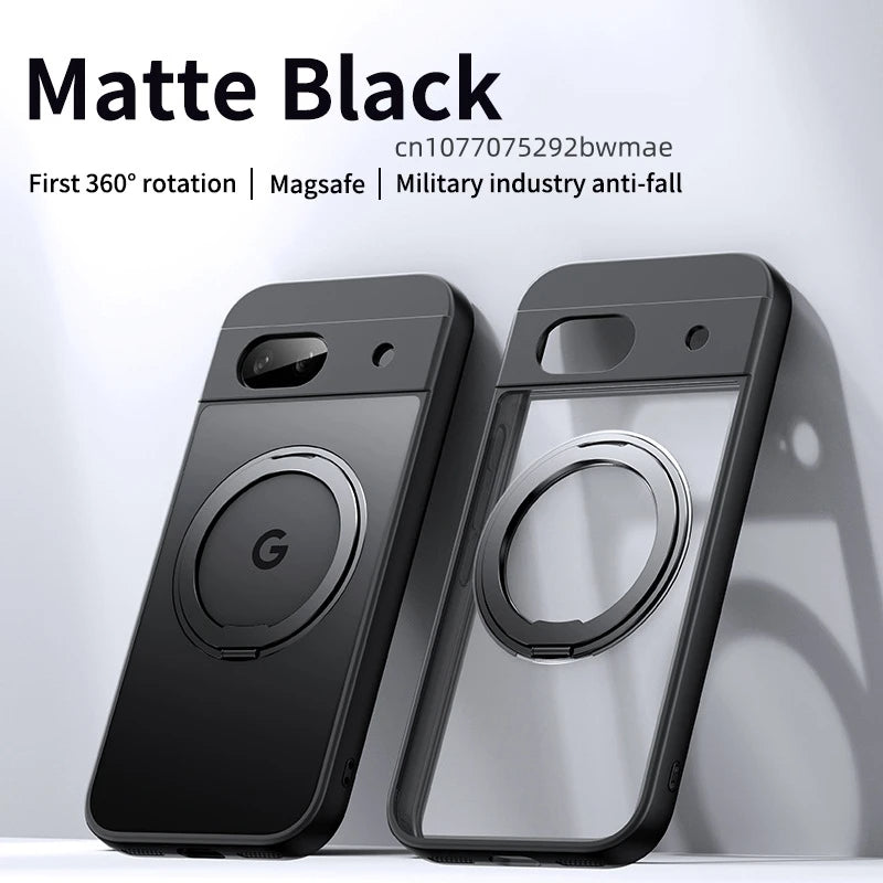 Google Pixel Mattee Wireless Charging Case With Kickstand Ringholder - Styleeo