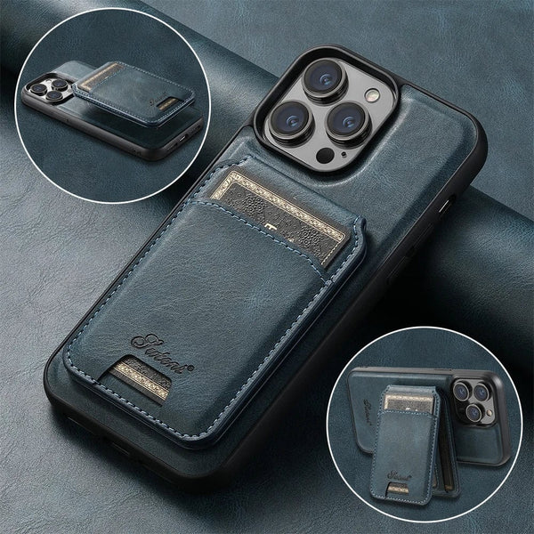 2 In 1 Magnetic Detachable iPhone 16 Leather Wallet Case