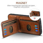 2 In 1 Magnetic Detachable iPhone Leather Wallet Case