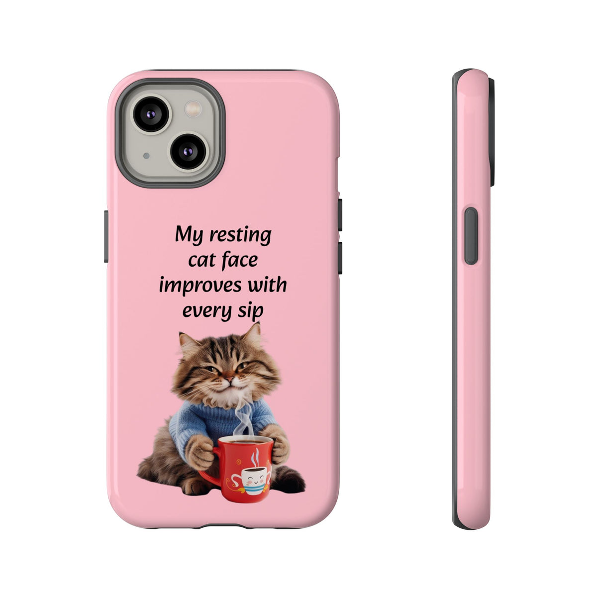 Custom Cat Print iPhone Dual Layer Protective Case