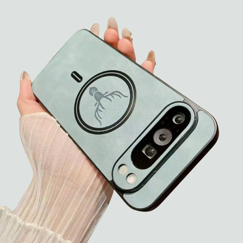 Leather Deer Pattern Google Pixel Wireless Charging Case - Styleeo