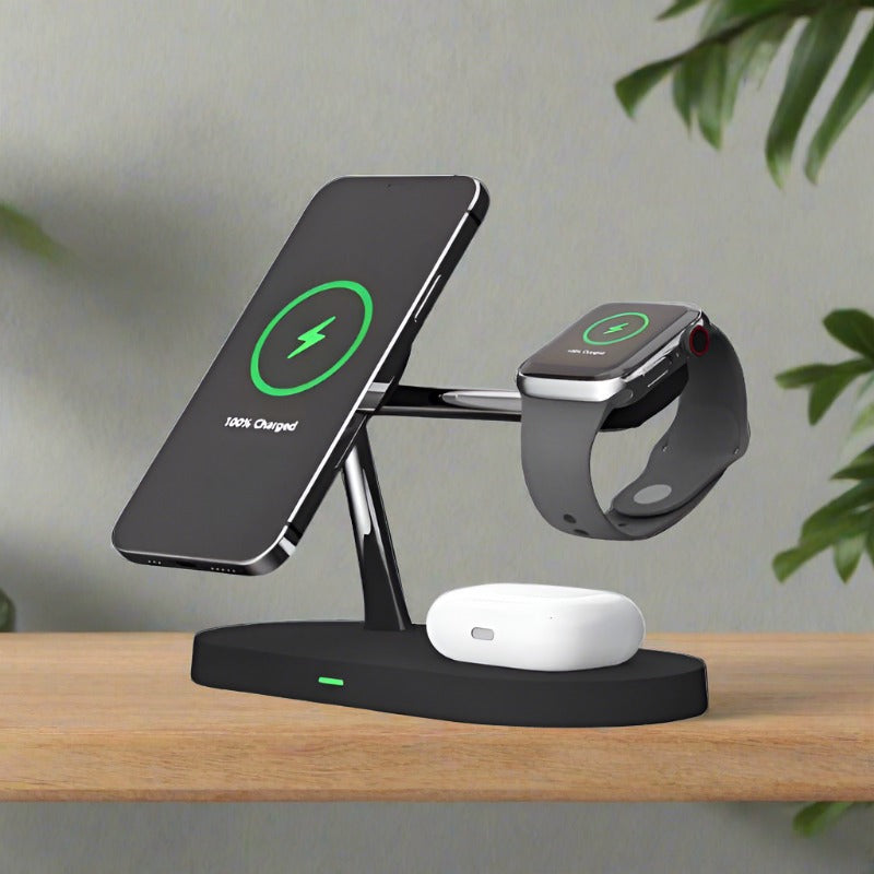 3 In 1 Wireless Charging Station | Magnetic Charging Stand For Apple Watch, iPhone, iPods | Styleeo