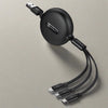 3 In 1 USB Charging Cable Black / 120cm USB charging cable Styleeo