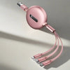 3 In 1 USB Charging Cable Pink / 120cm USB charging cable Styleeo