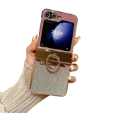 Gradient Glitter Diamond Samsung Z Flip Ring Holder Case