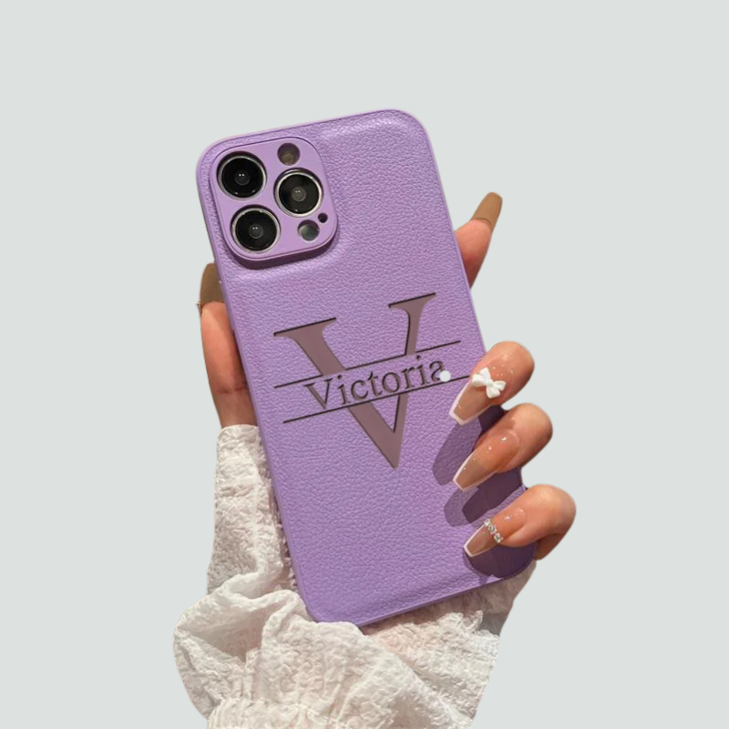 Personalised iPhone Case Laser Engraving Leather Cover - Styleeo