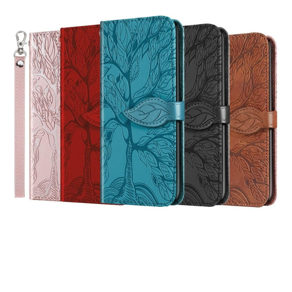 3D Tree Flip Leather Wallet Case For iPhone 13 & 12 3d tree wallet case for iphone 13/12 Styleeo