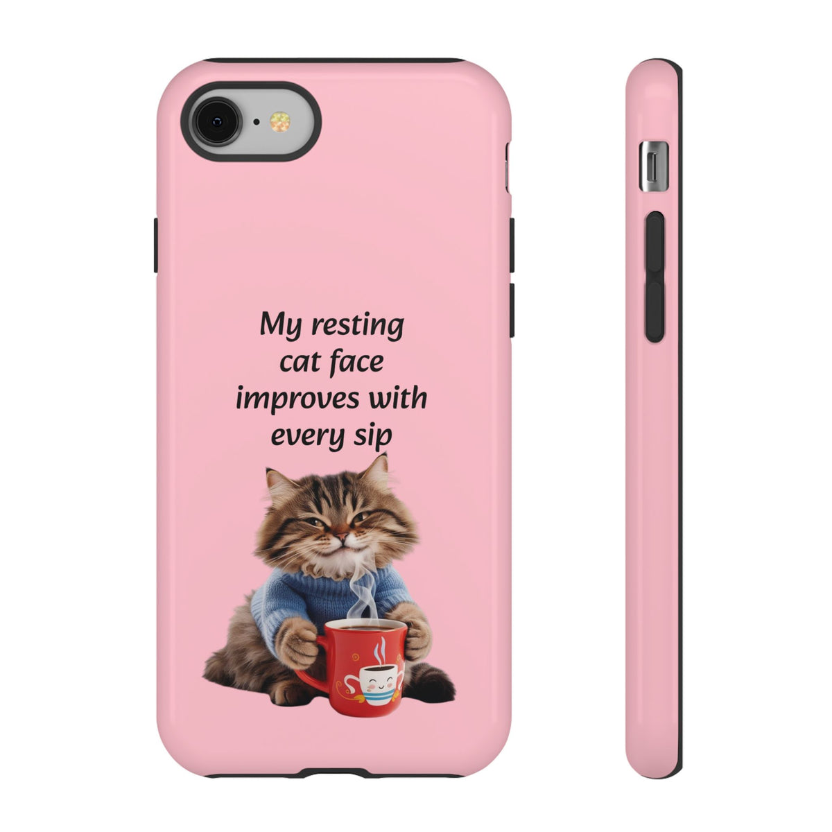 Custom Cat Print iPhone Dual Layer Protective Case