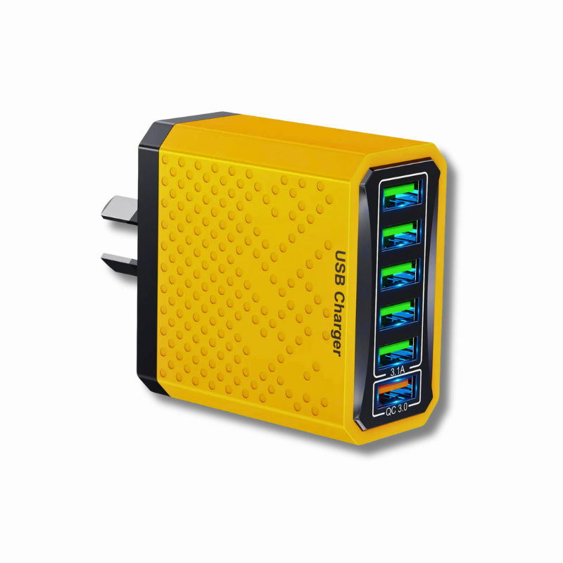 USB Wall Charging Adaptor 6 In 1 Multi USB 3.1A QC3.0 - Styleeo