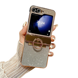 Gradient Glitter Diamond Samsung Z Flip Ring Holder Case