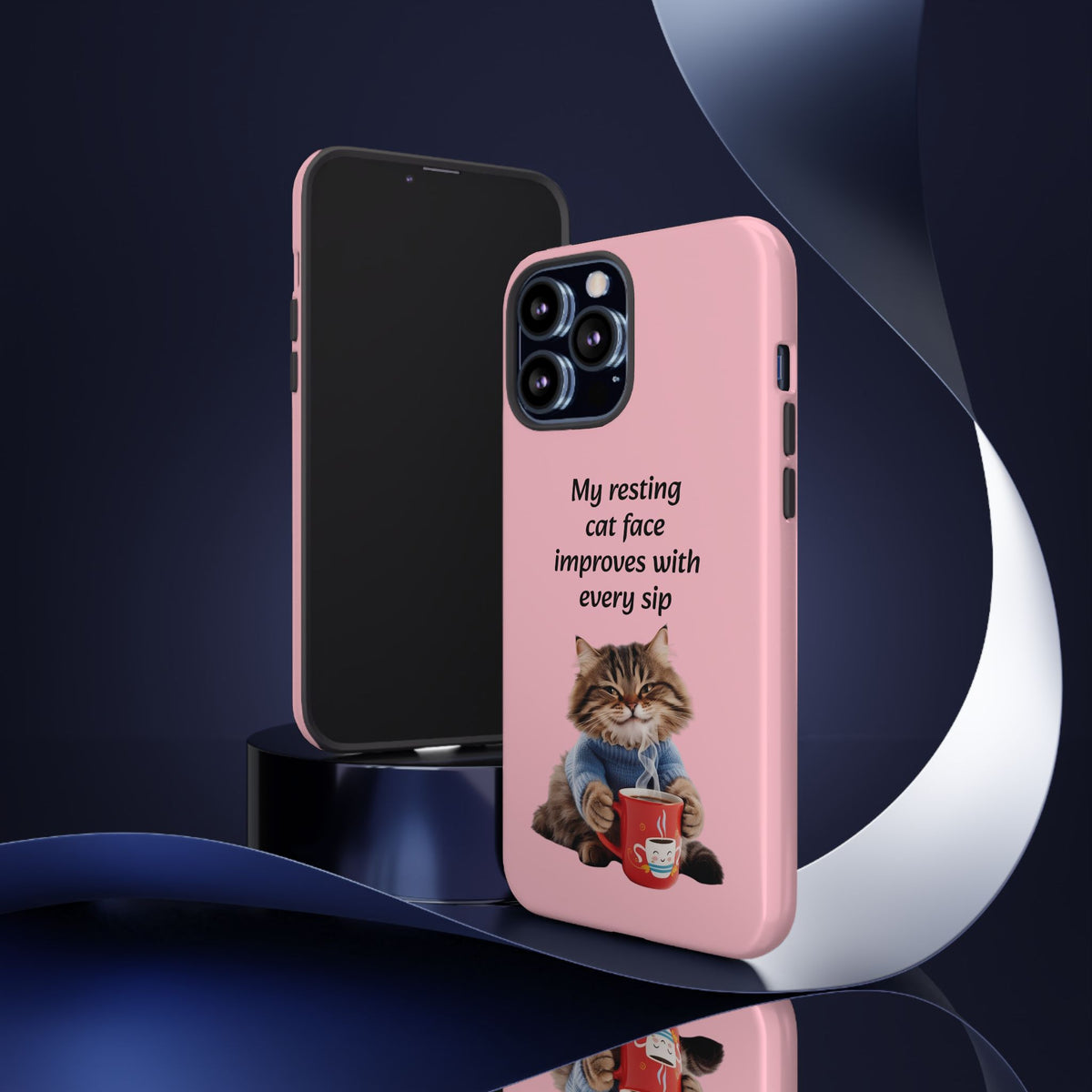 Custom Cat Print iPhone Dual Layer Protective Case